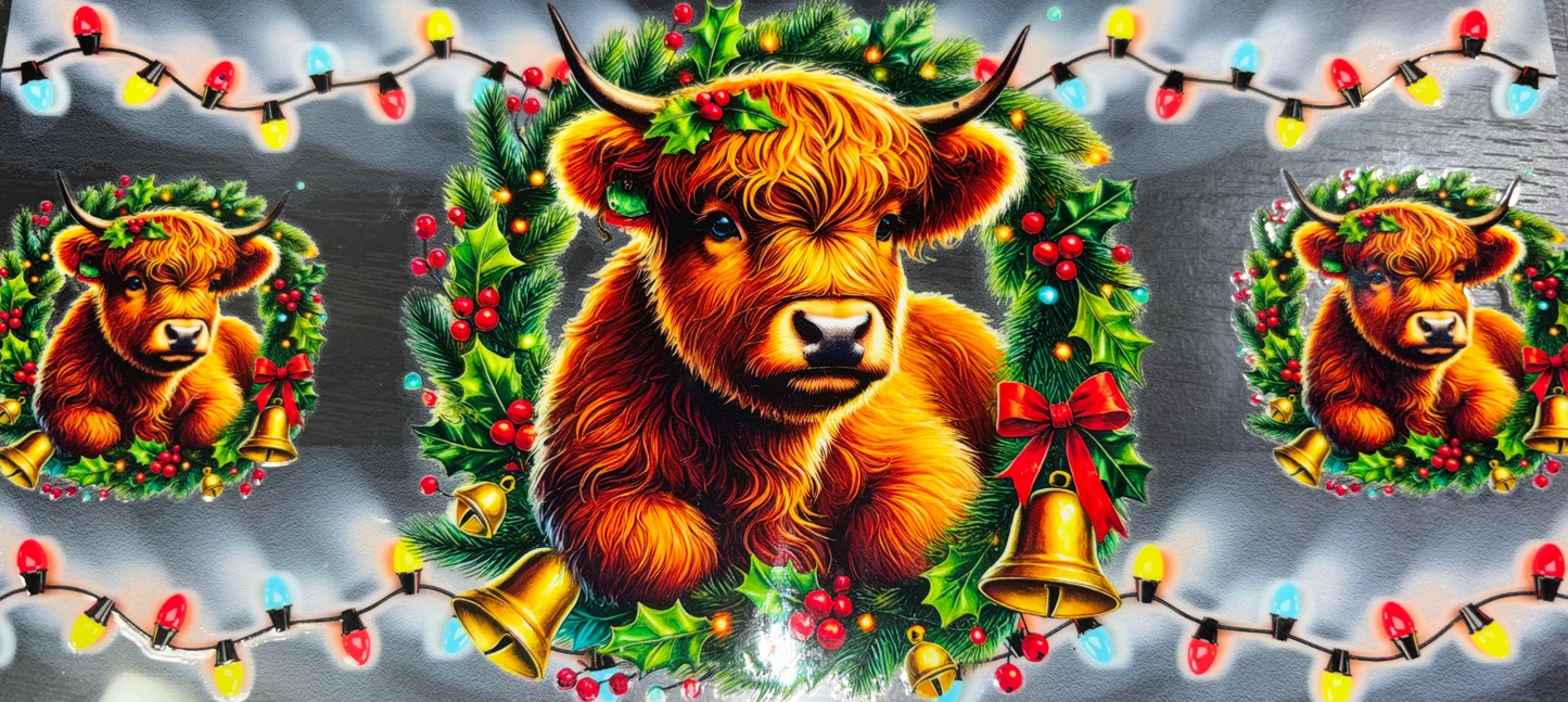 Highland cow Christmas