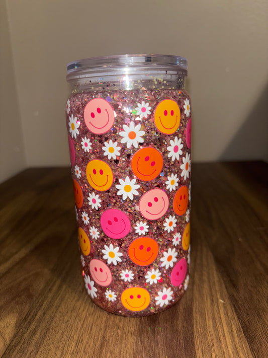 pink smiley 16 oz