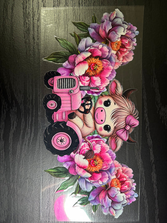 Pink Cow Tractor